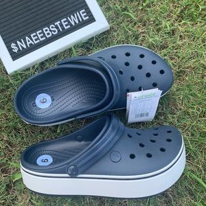 Crocs “Navy Blue” Platform Clogs